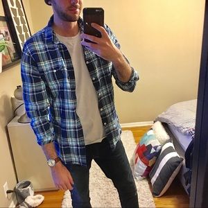 🔥 Express Men's Casual Plaid Button Down